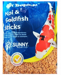 PRECIO NETO ALIMENTO TROPICAL KOI Y GOLDFISH ROJO STICKS 250 GR TP-40352