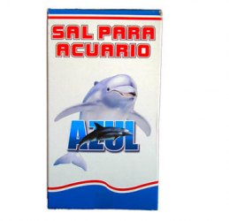 SAL PARA ACUARIO EN CAJA DE LA MARCA AZUL